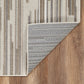 HomeRoots 8' x 10' Gray Abstract Striped Indoor Outdoor Area Rug