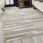 HomeRoots 8' x 10' Gray Abstract Striped Indoor Outdoor Area Rug
