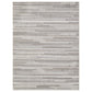 HomeRoots 8' x 10' Gray Abstract Striped Indoor Outdoor Area Rug