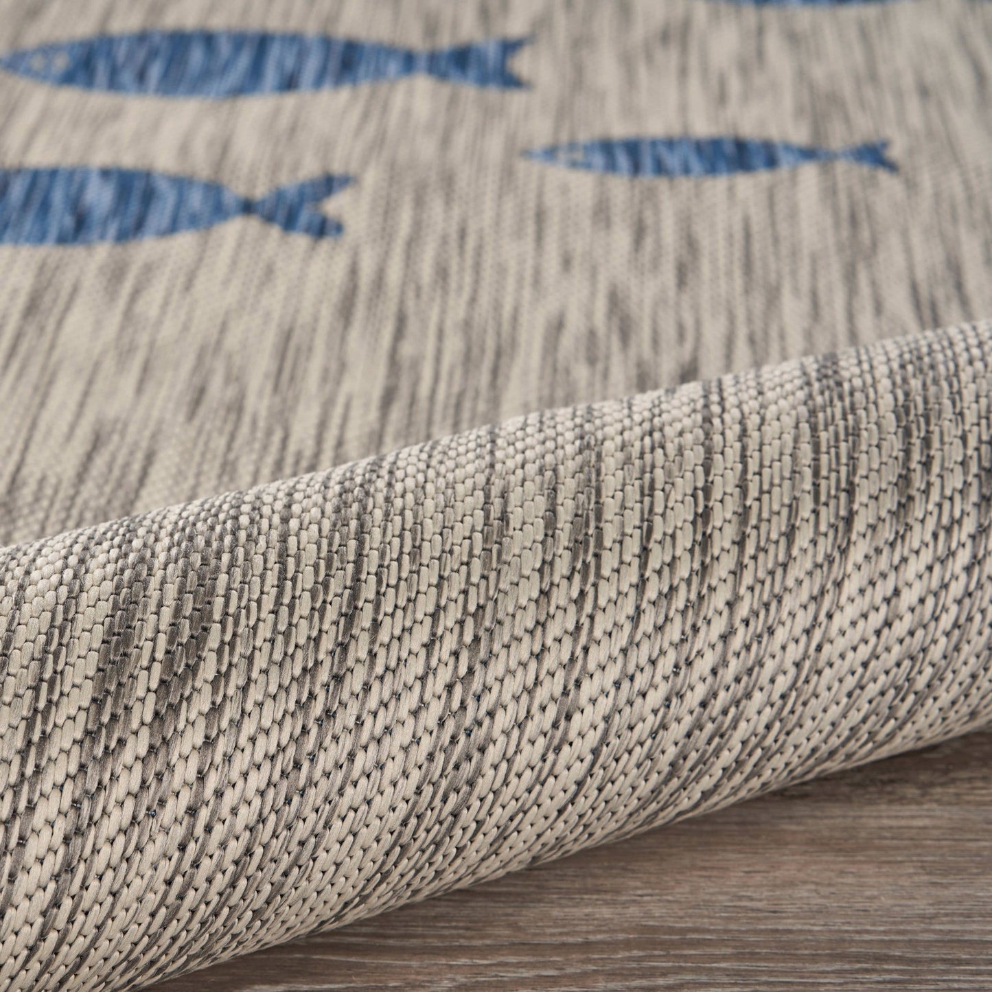 HomeRoots 8’ x 10’ Gray Coastal Indoor Outdoor Area Rug