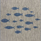 HomeRoots 8’ x 10’ Gray Coastal Indoor Outdoor Area Rug