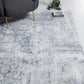 HomeRoots 8' x 10' Gray Distressed Marble Area Rug