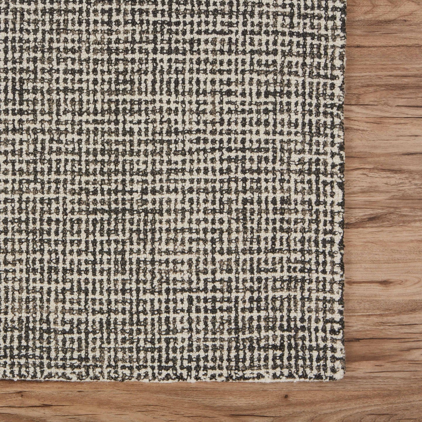 HomeRoots 8' x 10' Gray Interwoven Maze Area Rug