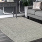 HomeRoots 8' x 10' Gray Interwoven Maze Area Rug