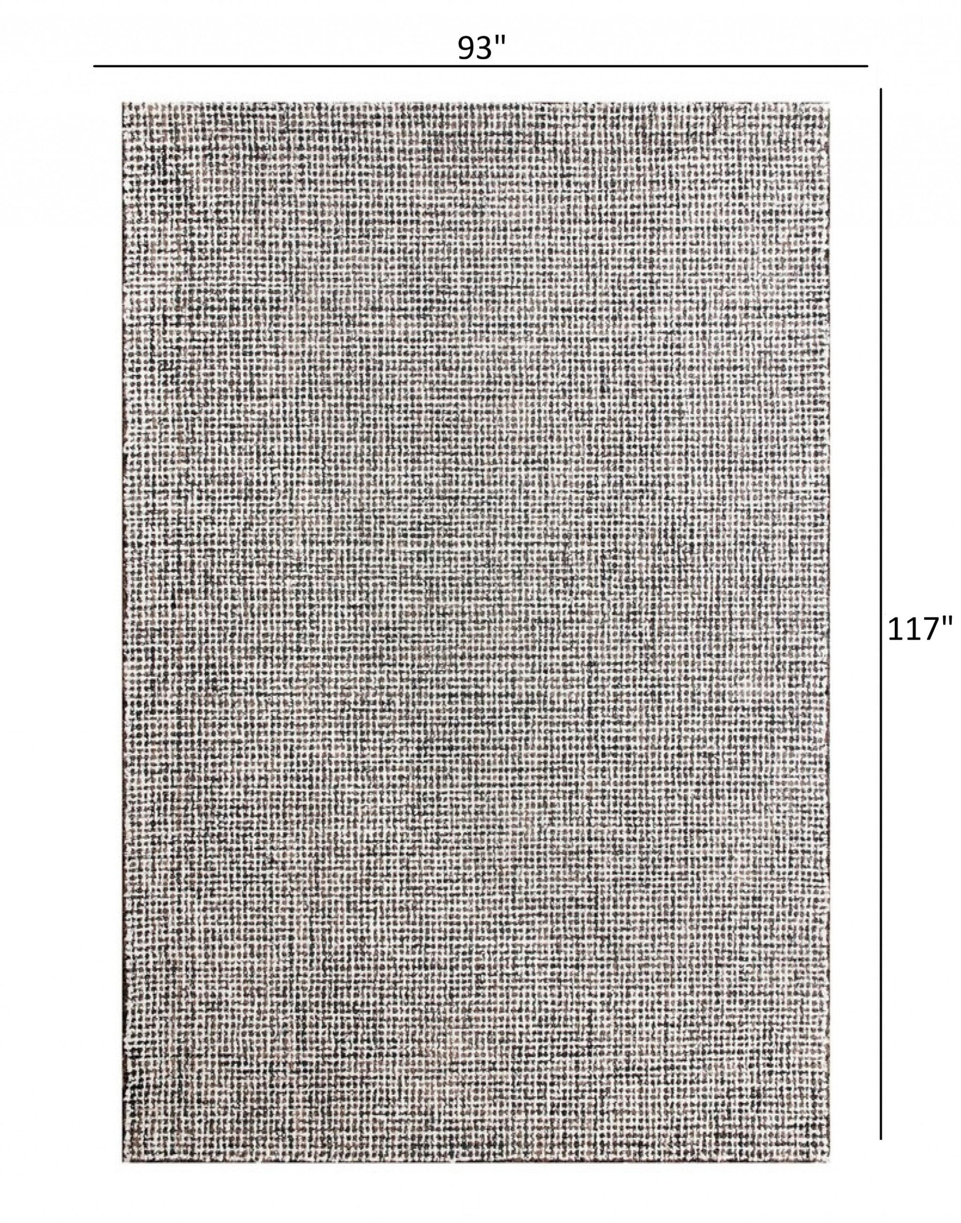 HomeRoots 8' x 10' Gray Interwoven Maze Area Rug