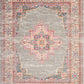 HomeRoots 8’ x 10’ Gray and Gold Medallion Area Rug