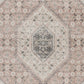 HomeRoots 8' x 10' Gray and Soft Pink Traditional Area Rug