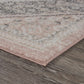 HomeRoots 8' x 10' Gray and Soft Pink Traditional Area Rug