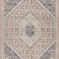 HomeRoots 8' x 10' Gray and Soft Pink Traditional Area Rug