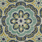 HomeRoots 8' x 10' Green Floral Artwork Area Rug