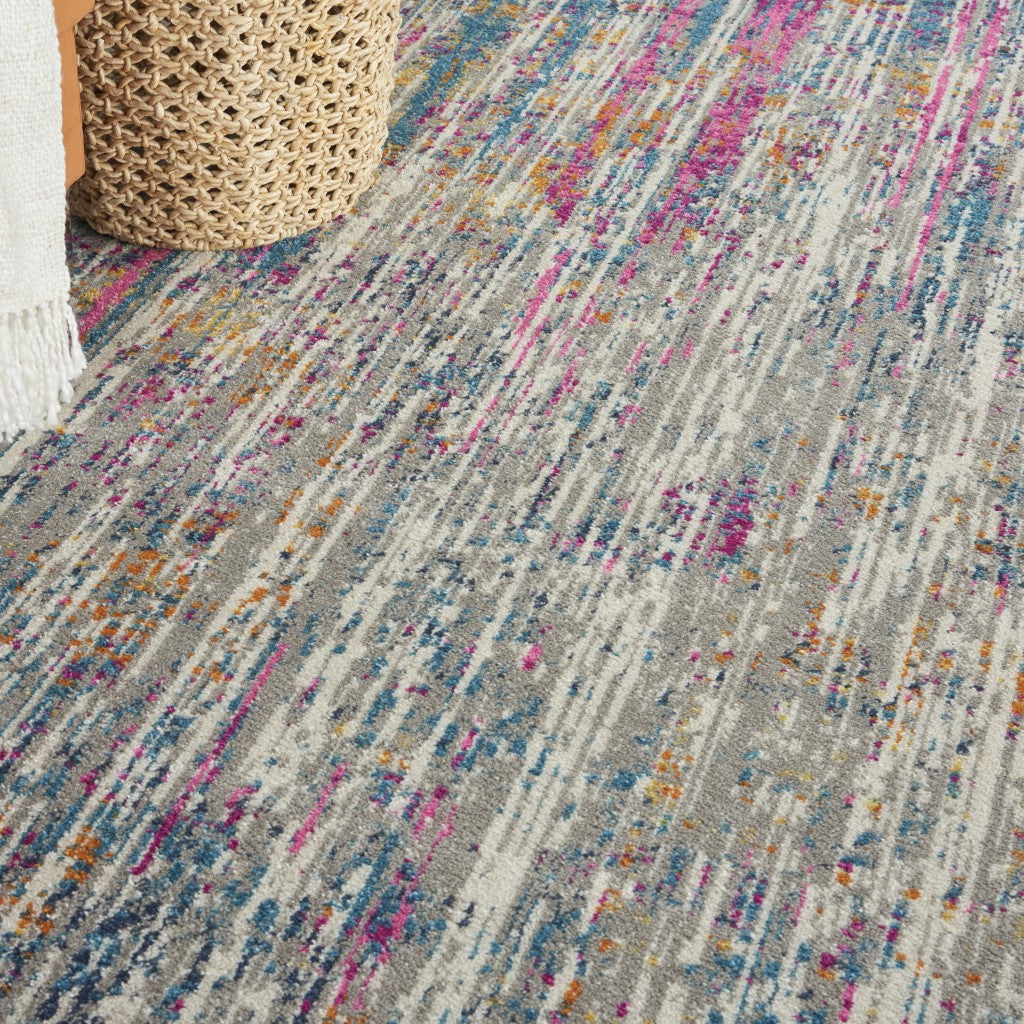 HomeRoots 8' x 10' Ivory Abstract Striations Area Rug
