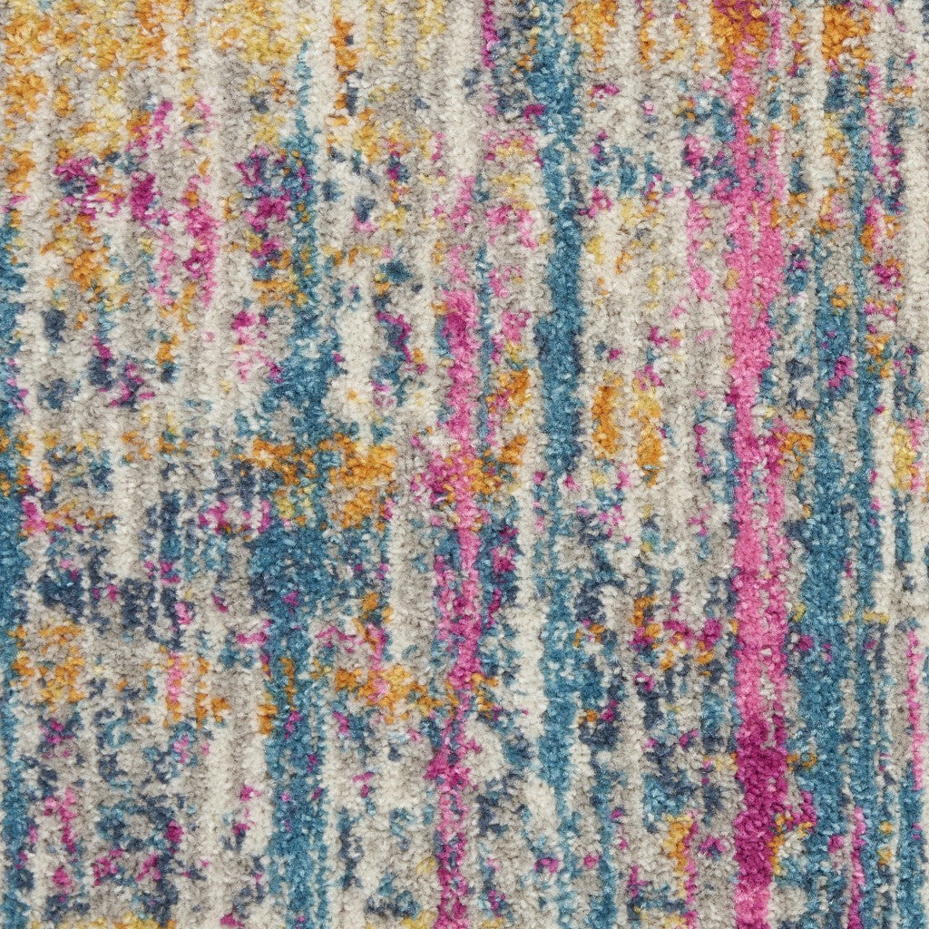 HomeRoots 8' x 10' Ivory Abstract Striations Area Rug