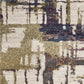 HomeRoots 8' x 10' Ivory Machine Woven Abstract Brushstrokes Indoor Area Rug