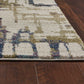 HomeRoots 8' x 10' Ivory Machine Woven Abstract Brushstrokes Indoor Area Rug