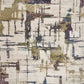 HomeRoots 8' x 10' Ivory Machine Woven Abstract Brushstrokes Indoor Area Rug