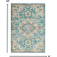 HomeRoots 8’ x 10’ Light Blue and Ivory Distressed Area Rug