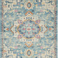 HomeRoots 8’ x 10’ Light Blue and Ivory Distressed Area Rug