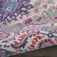 HomeRoots 8' x 10' Light Gray and Pink Medallion Area Rug