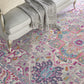 HomeRoots 8' x 10' Light Gray and Pink Medallion Area Rug
