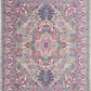 HomeRoots 8' x 10' Light Gray and Pink Medallion Area Rug