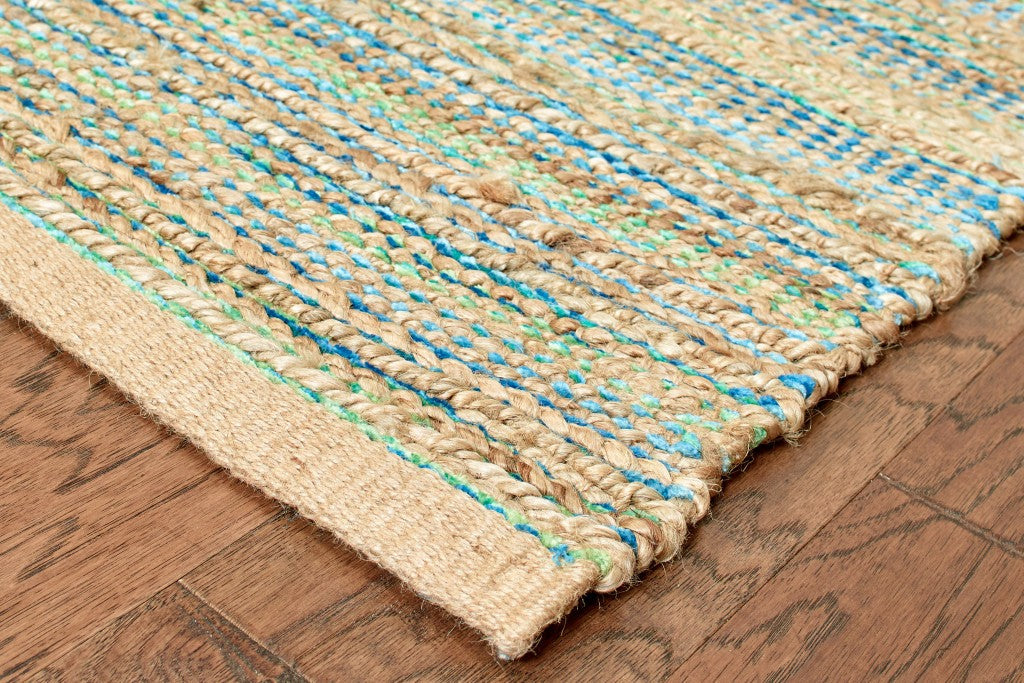 HomeRoots 8' x 10' Multitoned Braided Jute Area Rug