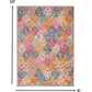 HomeRoots 8' x 10' Muted Brights Floral Diamond Area Rug