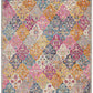HomeRoots 8' x 10' Muted Brights Floral Diamond Area Rug