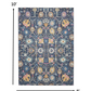 HomeRoots 8’ x 10’ Navy Blue Floral Buds Area Rug