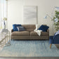 HomeRoots 8' x 10' Navy and Light Blue Abstract Area Rug