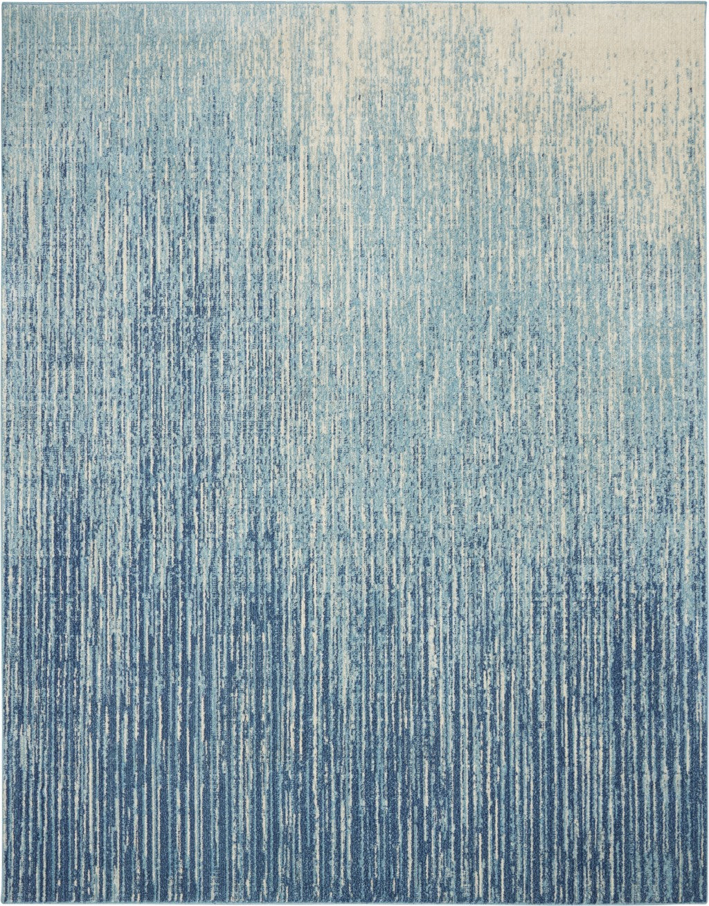 HomeRoots 8' x 10' Navy and Light Blue Abstract Area Rug
