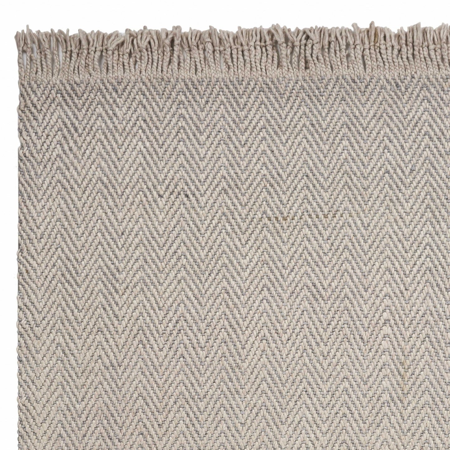HomeRoots 8' x 10' Oatmeal Beige Hand Woven Herringbone Indoor Area Rug
