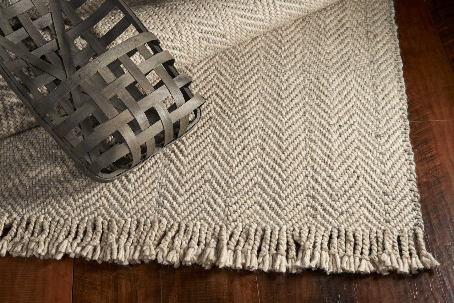 HomeRoots 8' x 10' Oatmeal Beige Hand Woven Herringbone Indoor Area Rug