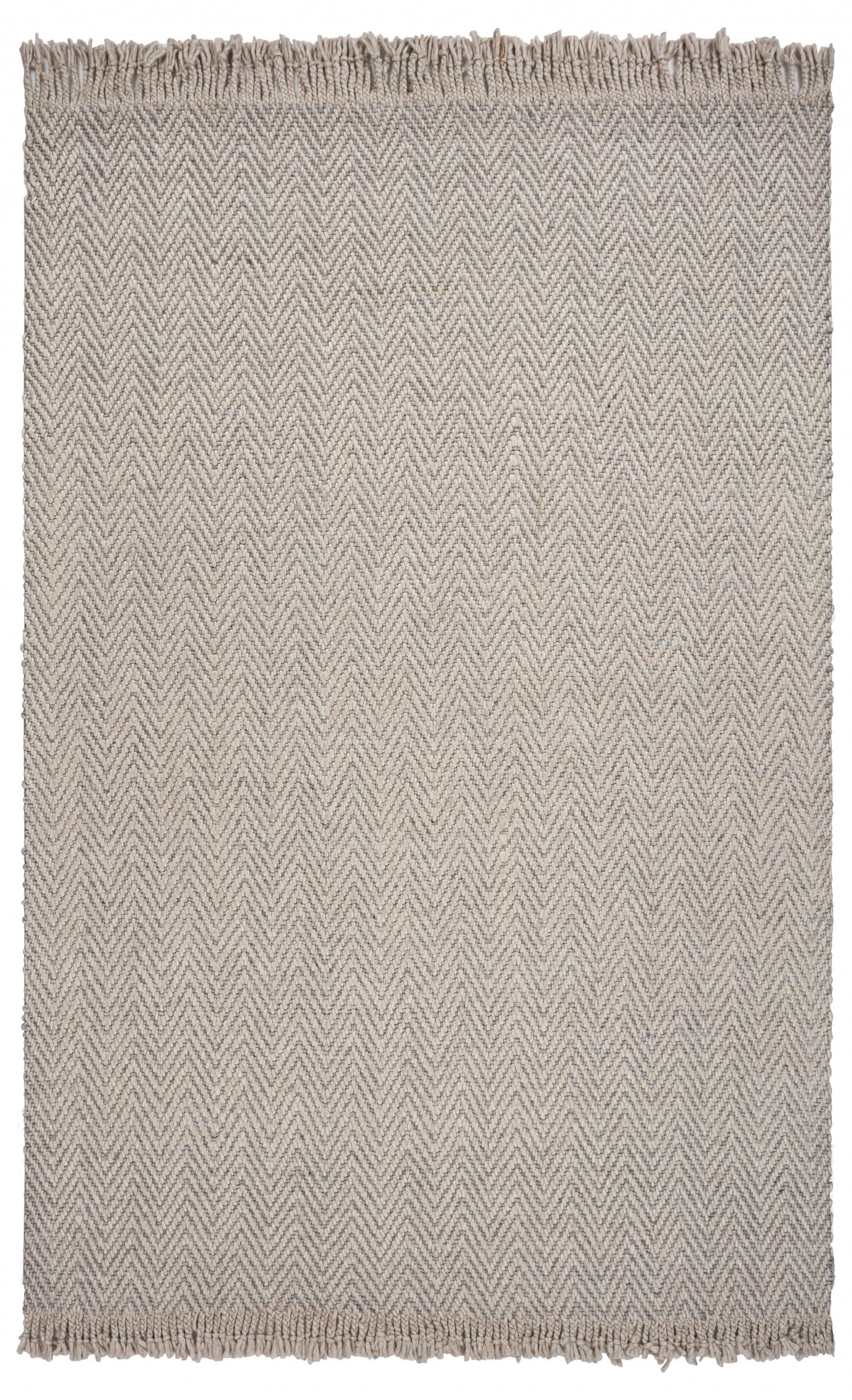 HomeRoots 8' x 10' Oatmeal Beige Hand Woven Herringbone Indoor Area Rug