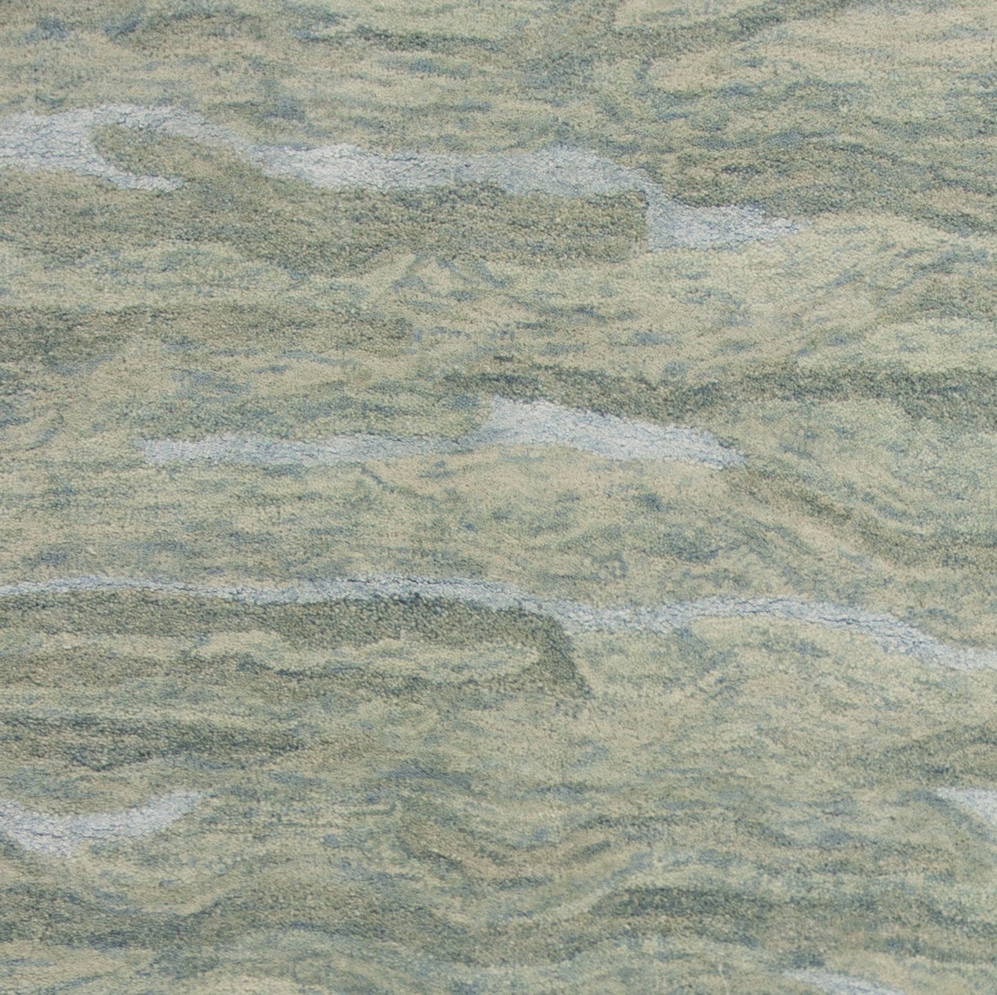 HomeRoots 8' x 10' Seafoam Blue Hand Tufted Abstract Indoor Area Rug