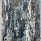 HomeRoots 8' x 10' Shades of Blue and Gray Abstract Marble Area Rug