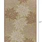 HomeRoots 8' x 10' Tan Maple Leaf Indoor Outdoor Area Rug