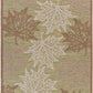 HomeRoots 8' x 10' Tan Maple Leaf Indoor Outdoor Area Rug