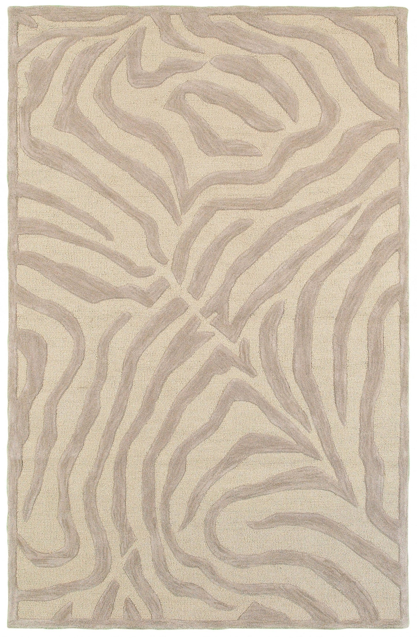 HomeRoots 8' x 10' Taupe Zebra Pattern Area Rug
