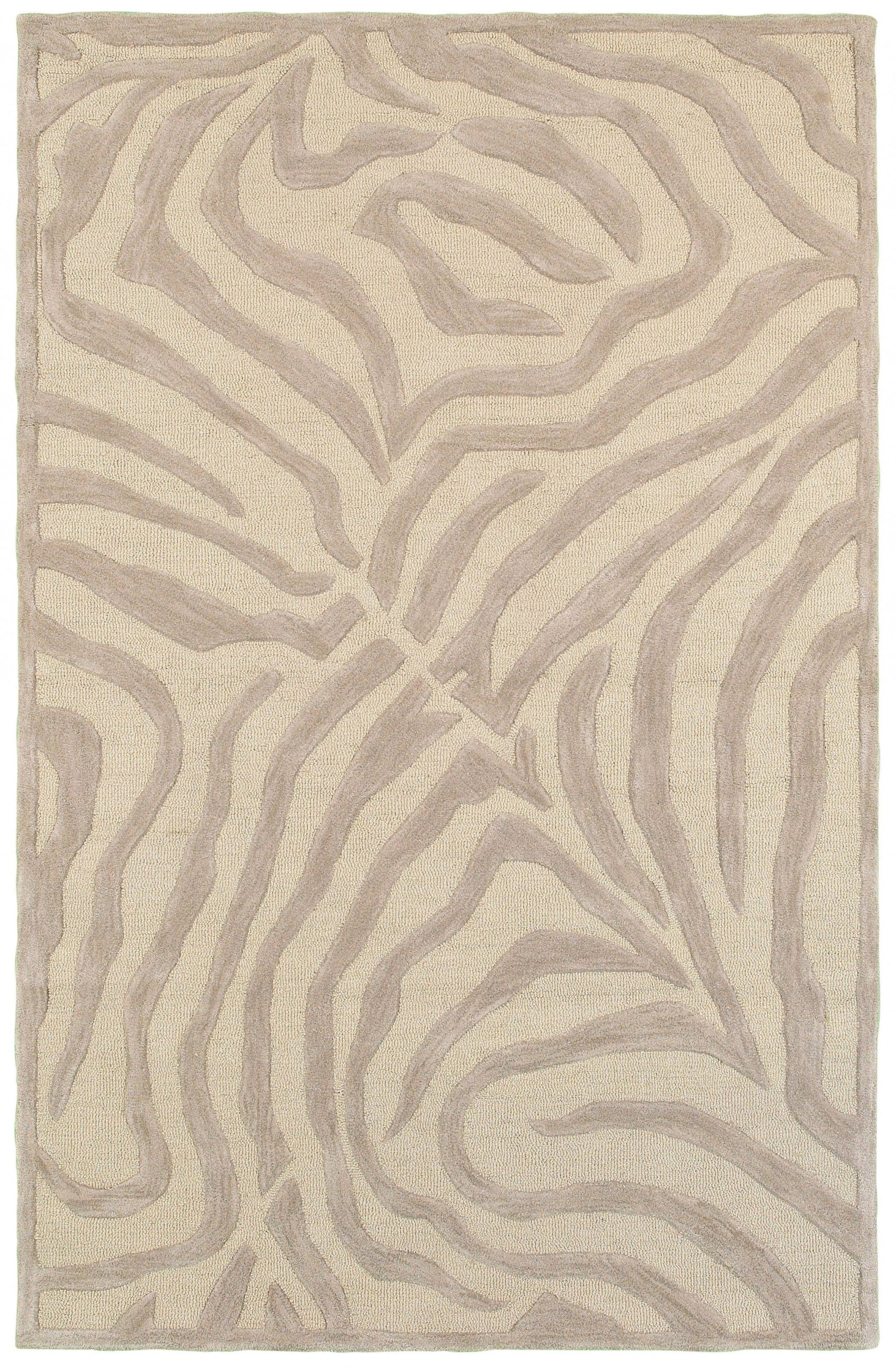 HomeRoots 8' x 10' Taupe Zebra Pattern Area Rug