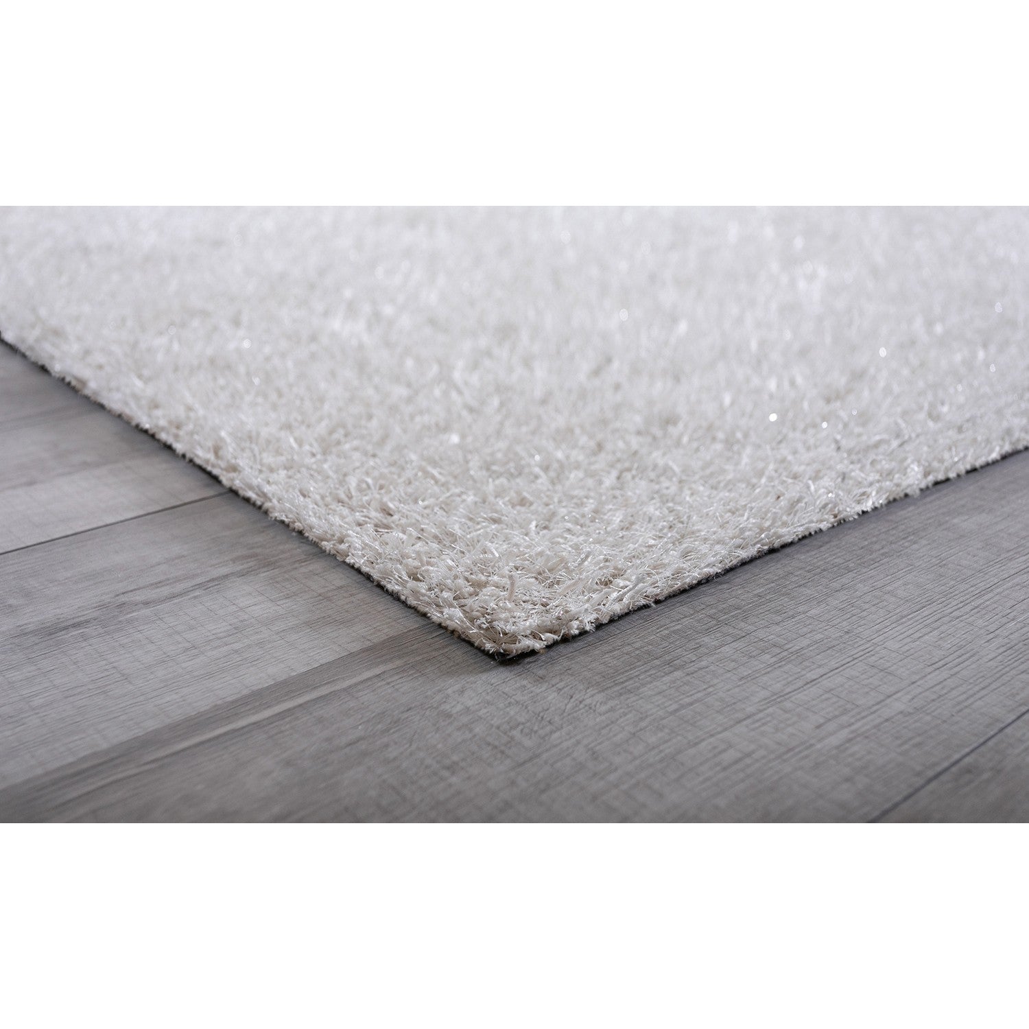HomeRoots 8' x 10' White and Silver Sparkly Area Rug