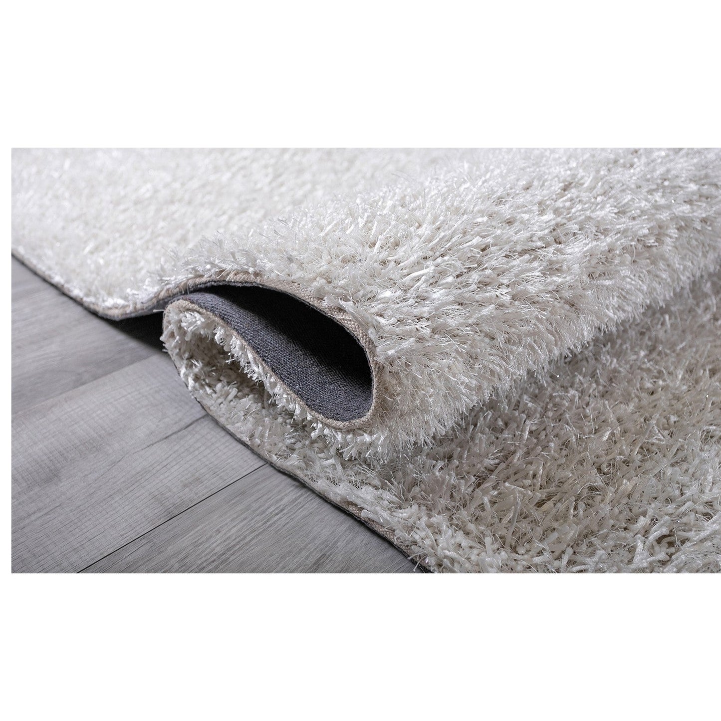 HomeRoots 8' x 10' White and Silver Sparkly Area Rug