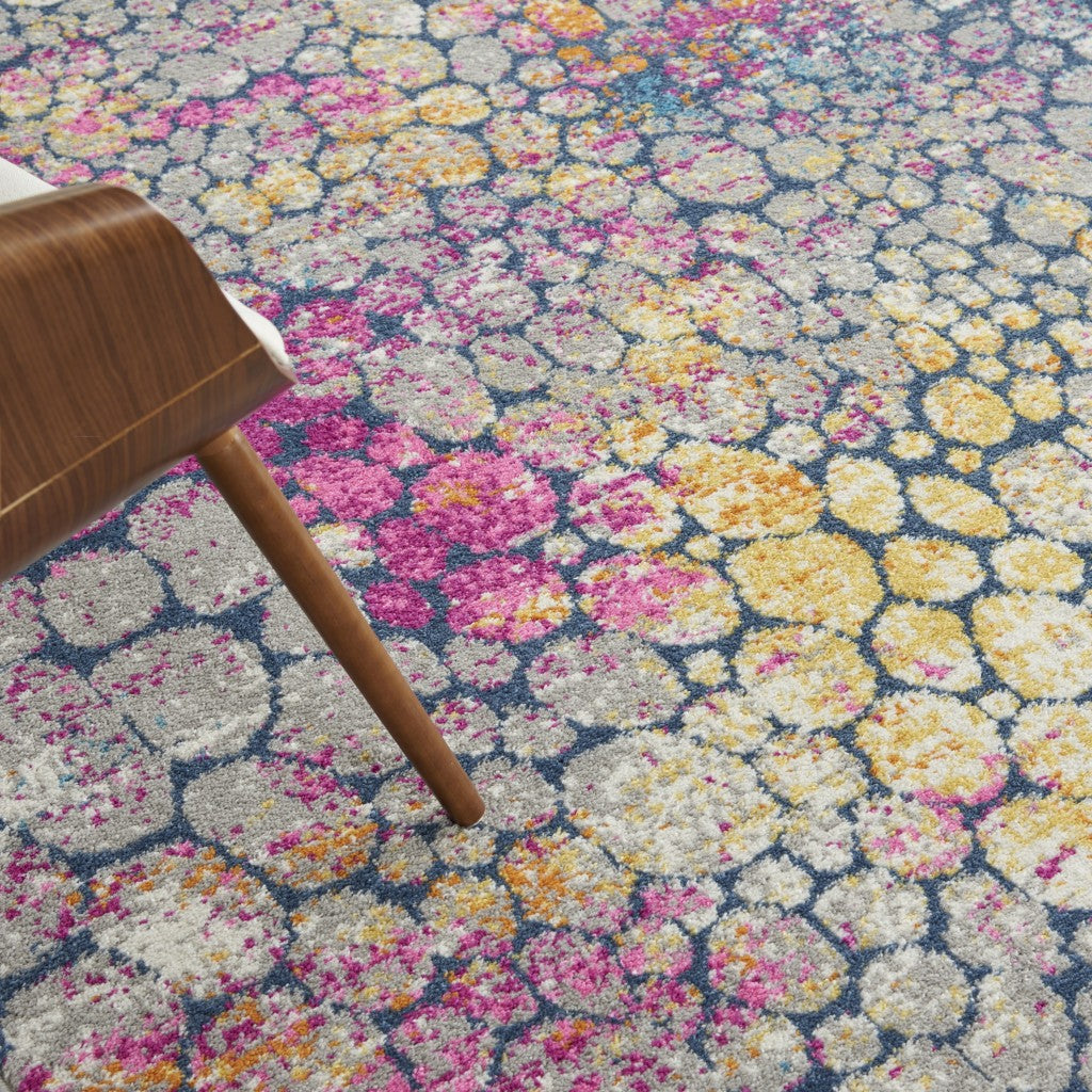 HomeRoots 8' x 10' Yellow and Pink Coral Reef Area Rug