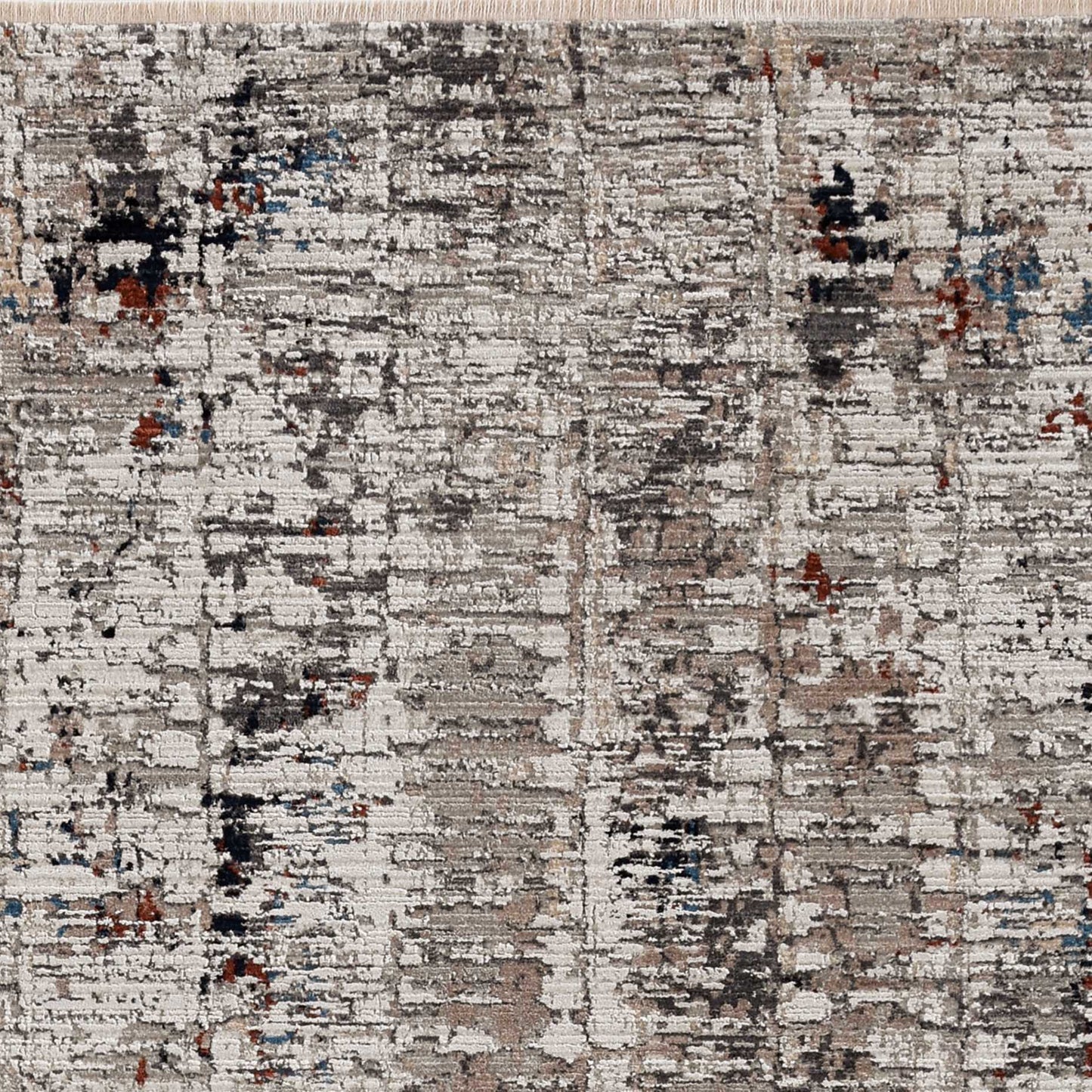 HomeRoots 8' x 11' Beige Grey Machine Woven Abstract Line Indoor Area Rug