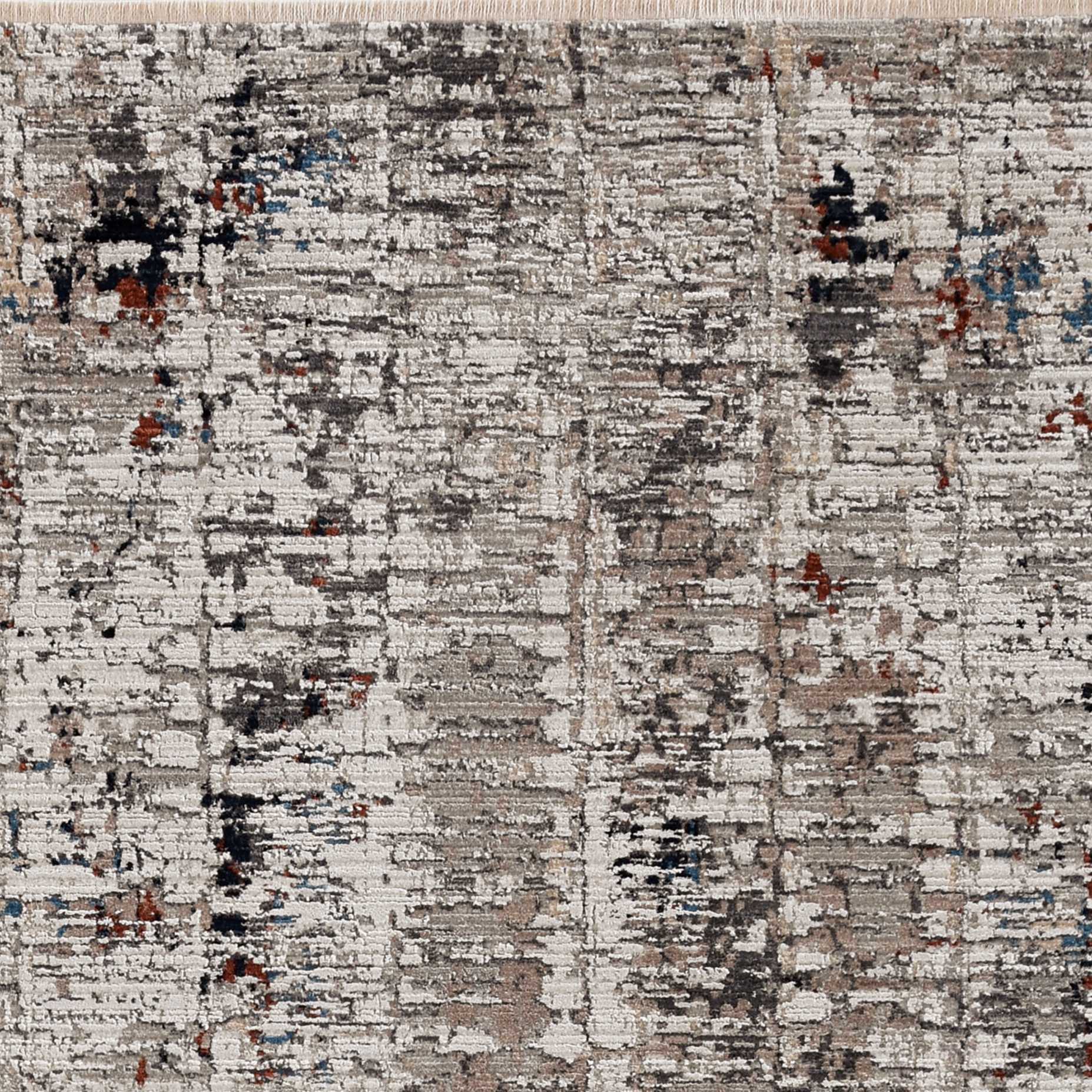HomeRoots 8' x 11' Beige Grey Machine Woven Abstract Line Indoor Area Rug