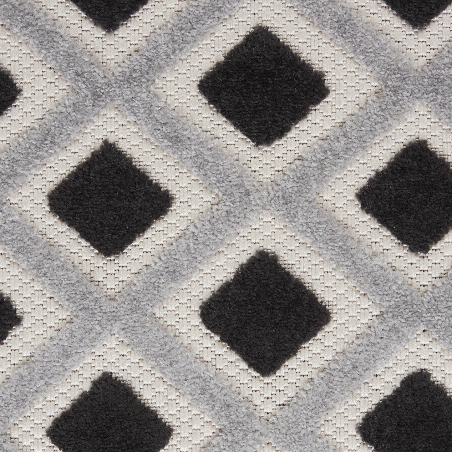 HomeRoots 8’ x 11’ Black White Gray Indoor Outdoor Area Rug
