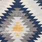 HomeRoots 8' x 11' Blue and Gray Kilim Pattern Area Rug