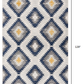 HomeRoots 8' x 11' Blue and Gray Kilim Pattern Area Rug