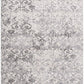 HomeRoots 8' x 11' Cream and Gray Faded Filigree Area Rug