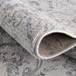 HomeRoots 8' x 11' Cream and Gray Faded Filigree Area Rug