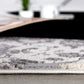 HomeRoots 8' x 11' Cream and Gray Faded Filigree Area Rug